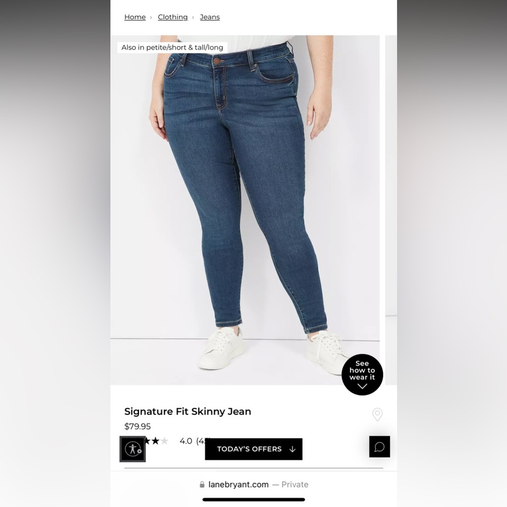 Lane Bryant skinny jeans- size 24 shirt nwt